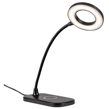 Rabalux - LED prigušiva dodirna stona lampa sa bežičnim punjenjem LED/5W/5V 2700-6000K crna