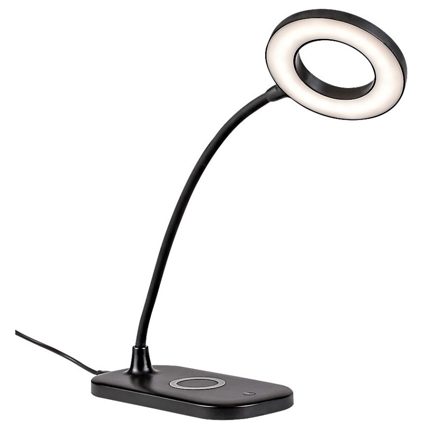Rabalux - LED prigušiva dodirna stona lampa sa bežičnim punjenjem LED/5W/5V 2700-6000K crna