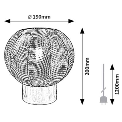 Rabalux - Stona lampa 1xE27/40W/230V