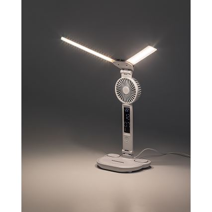 Rabalux - prigušiva LED stona lampa sa ventilatorom i LED displejem/7W/5V 3000/4000/6500K