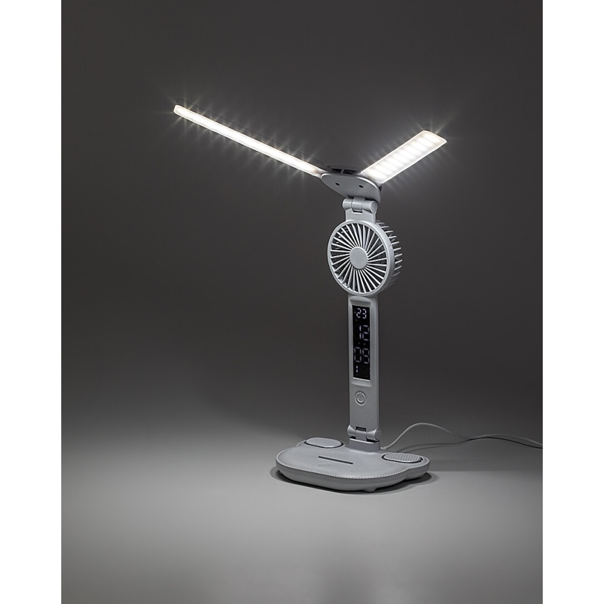 Rabalux - prigušiva LED stona lampa sa ventilatorom i LED displejem/7W/5V 3000/4000/6500K