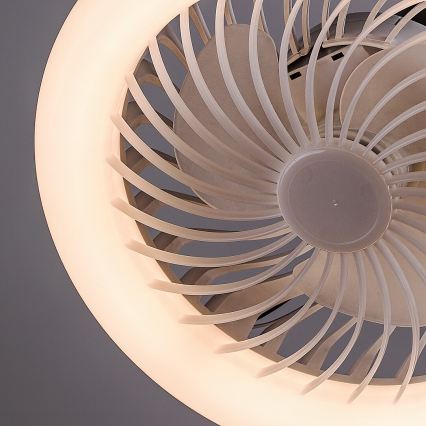Rabalux - LED prigušiva stojeća lampa sa ventilatorom 1xE27/16W/230V 3000-6500K + daljinski upravljač