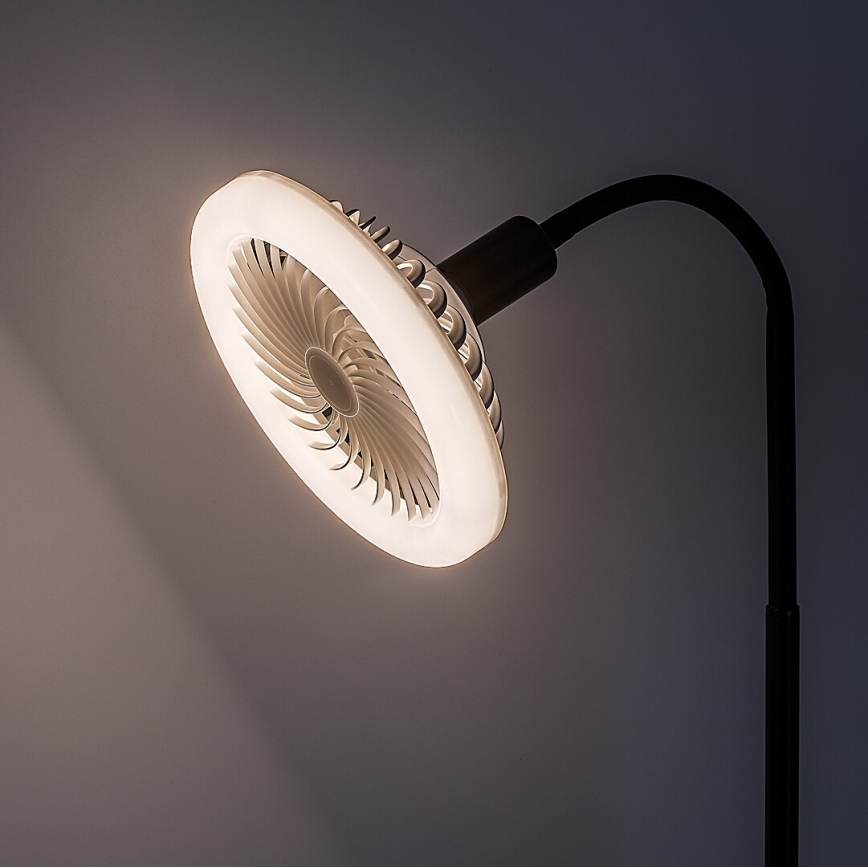 Rabalux - LED prigušiva stojeća lampa sa ventilatorom 1xE27/16W/230V 3000-6500K + daljinski upravljač