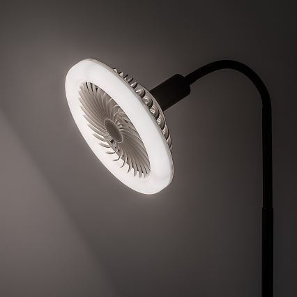 Rabalux - LED prigušiva stojeća lampa sa ventilatorom 1xE27/16W/230V 3000-6500K + daljinski upravljač