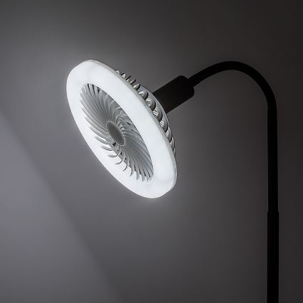 Rabalux - LED prigušiva stojeća lampa sa ventilatorom 1xE27/16W/230V 3000-6500K + daljinski upravljač