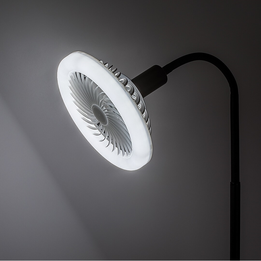 Rabalux - LED prigušiva stojeća lampa sa ventilatorom 1xE27/16W/230V 3000-6500K + daljinski upravljač