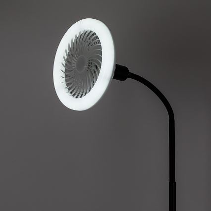 Rabalux - LED prigušiva stojeća lampa sa ventilatorom 1xE27/16W/230V 3000-6500K + daljinski upravljač
