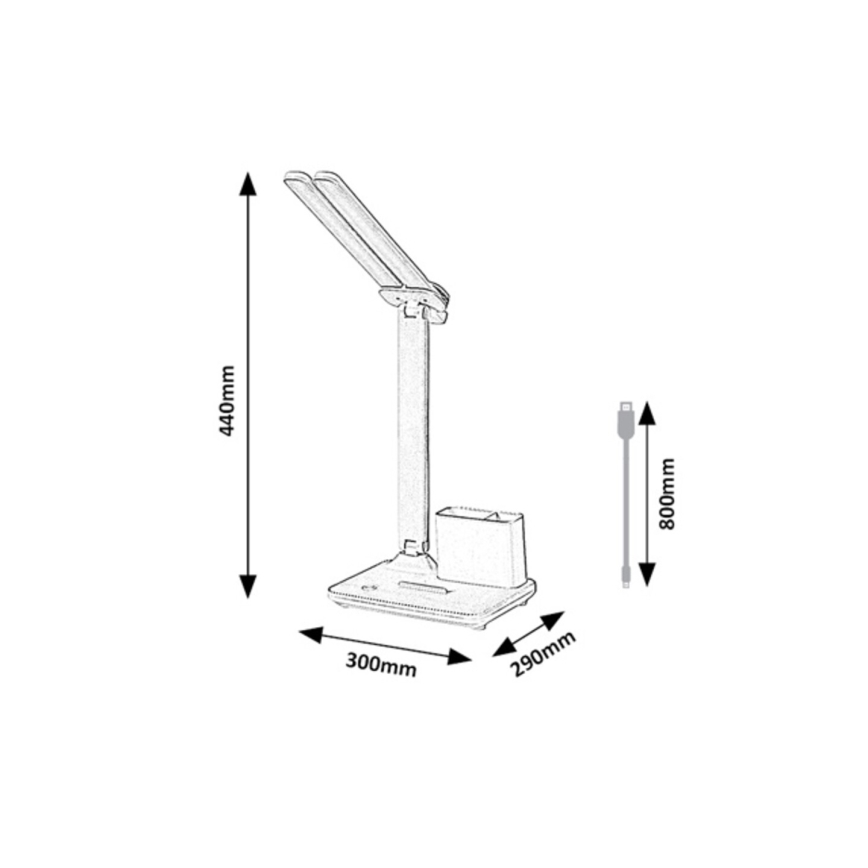 Rabalux - prigušiva dodirna stona LED lampa LED/5W/5V 3000/4000/6500K