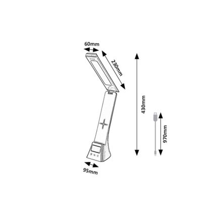 Rabalux - LED prigušiva dodirna stona lampa LED/6W/5V 3000/4000/6500K