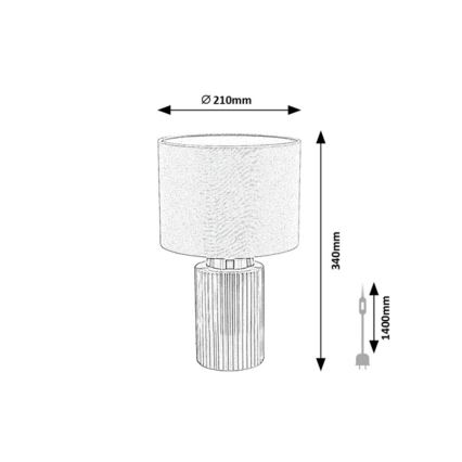 Rabalux - Stona lampa 1xE14/40W/230V zelena