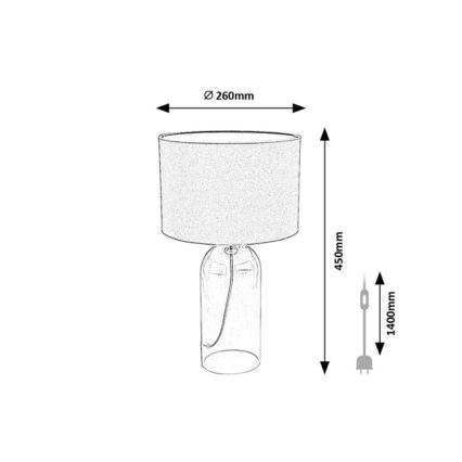 Rabalux - Stona lampa 1xE14/40W/230V prečnika 26 cm