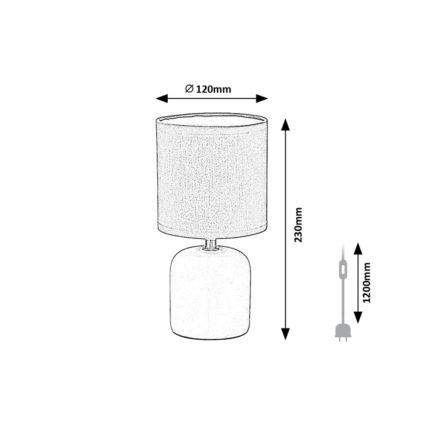 Rabalux - Stona lampa 1xE14/40W/230V plava