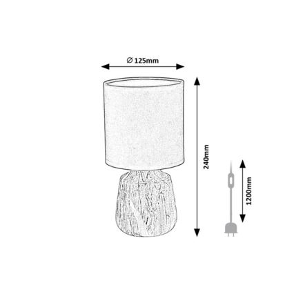 Rabalux - Stona lampa 1xE14/40W/230V crna/dekor mermera