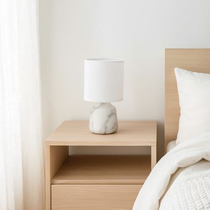 Rabalux - Stona lampa 1xE14/40W/230V bela/mermerni dekor