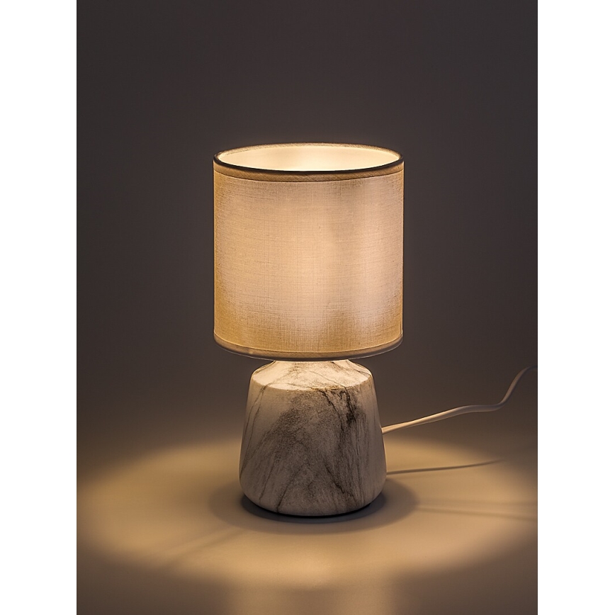 Rabalux - Stona lampa 1xE14/40W/230V bela/mermerni dekor
