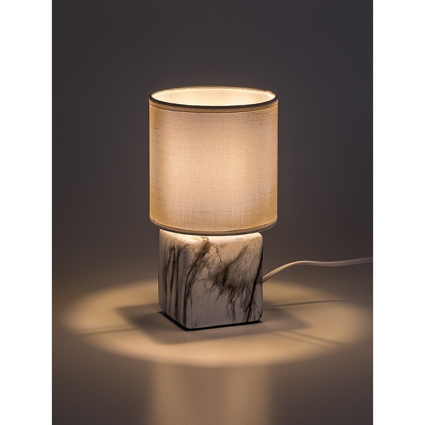 Rabalux - Stona lampa 1xE14/40W/230V bela/mramorni dekor