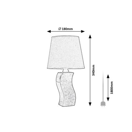 Rabalux - Stona lampa 1xE14/40W/230V siva