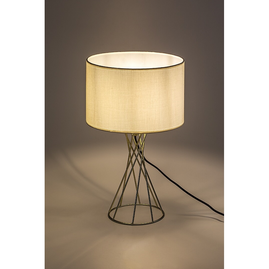 Rabalux - Stona lampa 1xE27/40W/230V zlatna/bela