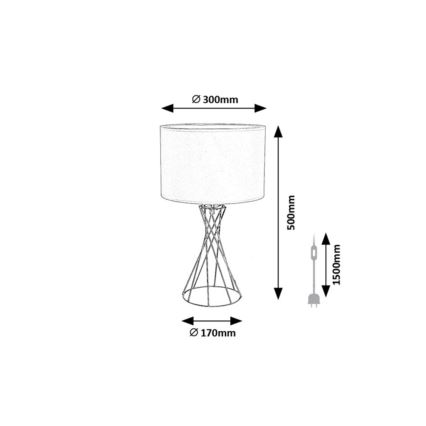 Rabalux - Stona lampa 1xE27/40W/230V zlatna/bela