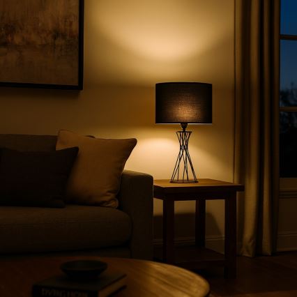 Rabalux - Stona lampa 1xE27/40W/230V crna