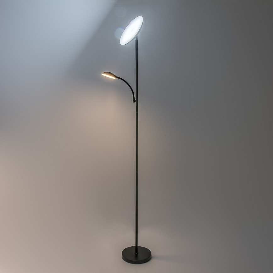 Rabalux - LED prigušiva podna lampa LED/23W/230V 3000/4200/6500 crna