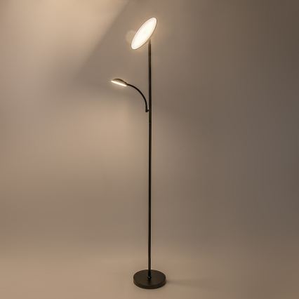 Rabalux - LED prigušiva podna lampa LED/23W/230V 3000/4200/6500 crna