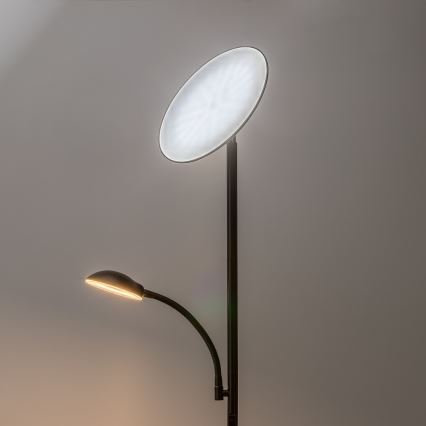 Rabalux - LED prigušiva podna lampa LED/23W/230V 3000/4200/6500 crna