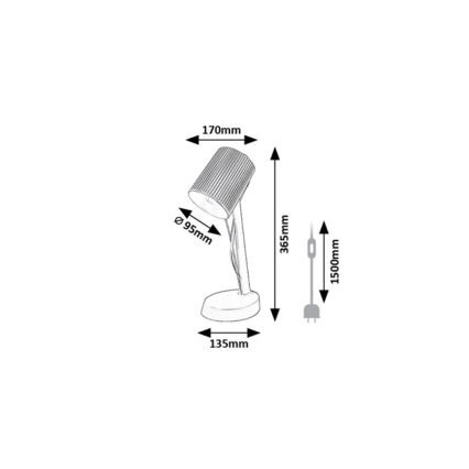 Rabalux - Stona lampa 1xE14/11W/230V zelena