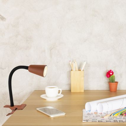 Rabalux - Stona lampa sa klipsom 1xGU10/7W/230V narandžasta