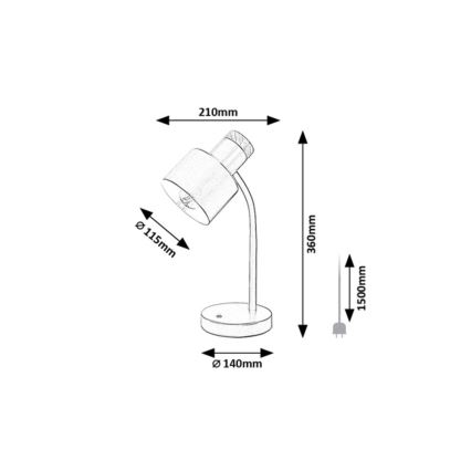 Rabalux - Stona lampa 1xE27/20W/230V krem