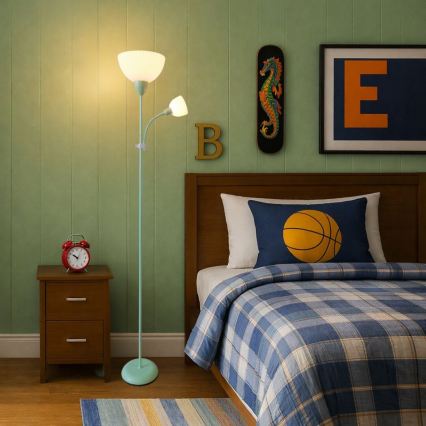 Rabalux - Stojeća lampa 1xE27/60W/230V + 1xE14/25W zelena