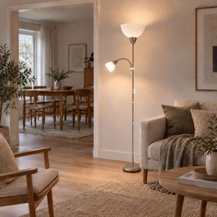 Rabalux - Podna lampa 1xE27/60W/230V + 1xE14/25W bež
