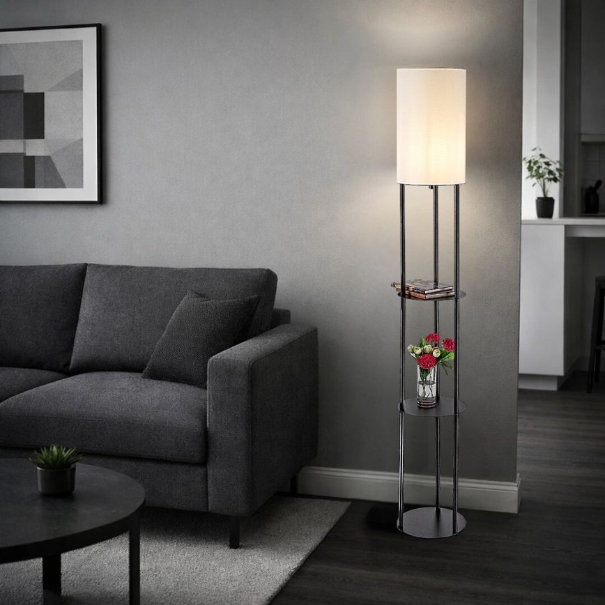 Rabalux - Podna lampa sa policama 1xE27/40W/230V crna