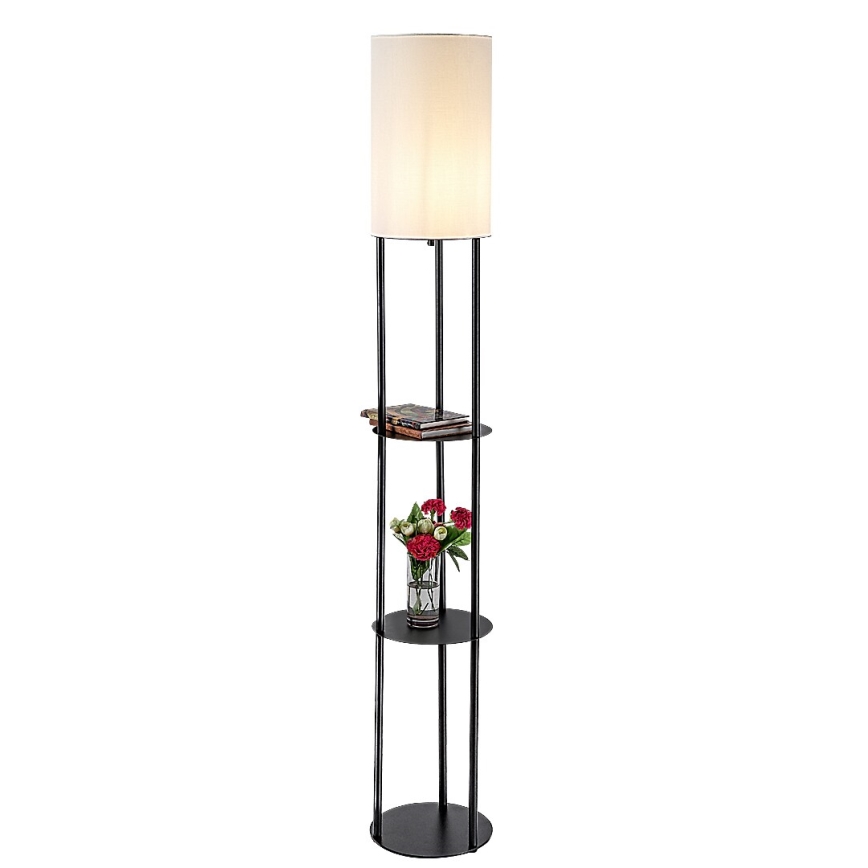 Rabalux - Podna lampa sa policama 1xE27/40W/230V crna