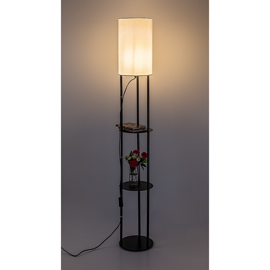 Rabalux - Podna lampa sa policama 1xE27/40W/230V crna