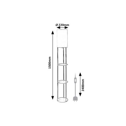 Rabalux - Podna lampa sa policama, 1xE27/40W/230V, bež
