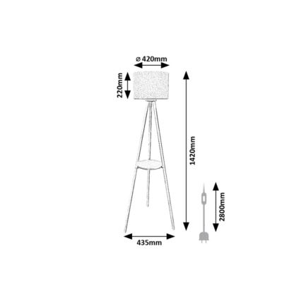 Rabalux - Stojeća lampa 1xE27/40W/230V