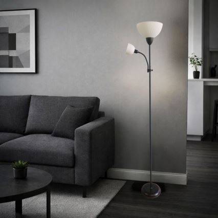 Rabalux - Podna lampa 1xE27/60W/230V + 1xE14/25W crna