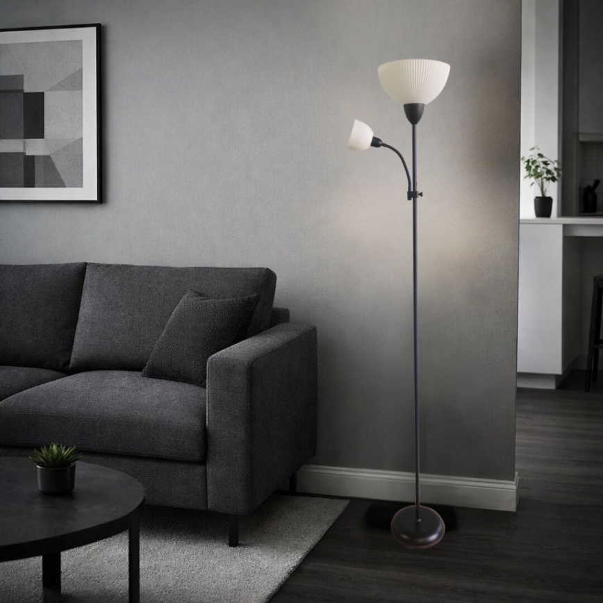 Rabalux - Podna lampa 1xE27/60W/230V + 1xE14/25W crna