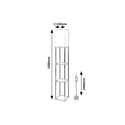 Rabalux - Stojeća lampa sa policama 1xE27/40W/230V bež
