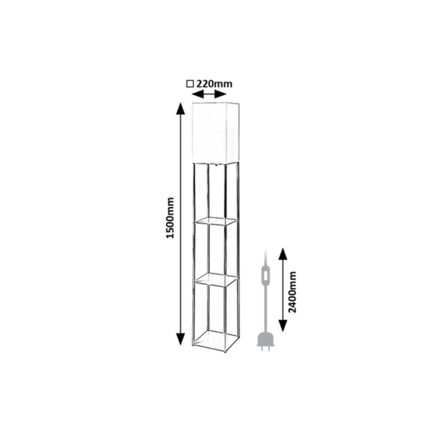 Rabalux - Stojeća lampa sa policama 1xE27/40W/230V bež