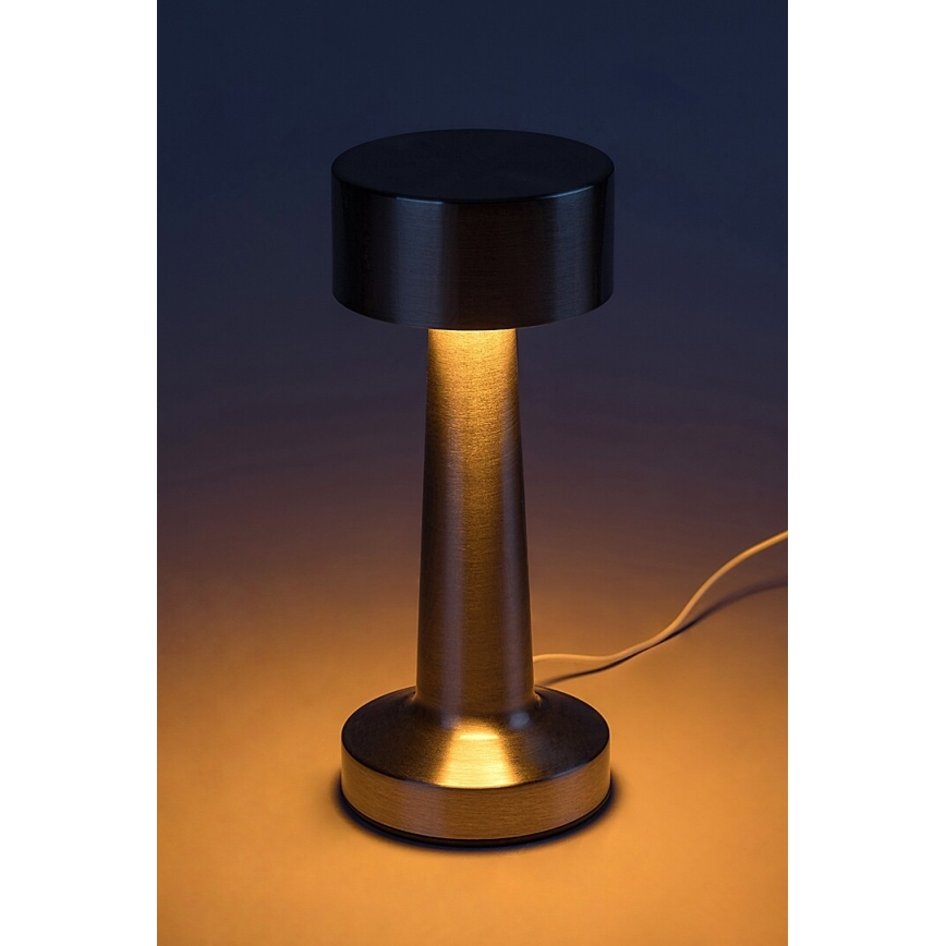Rabalux - punjiva dodirna stona LED lampa LED/2,7W/5V 1200mAh 3000/4000/6000K mat hrom