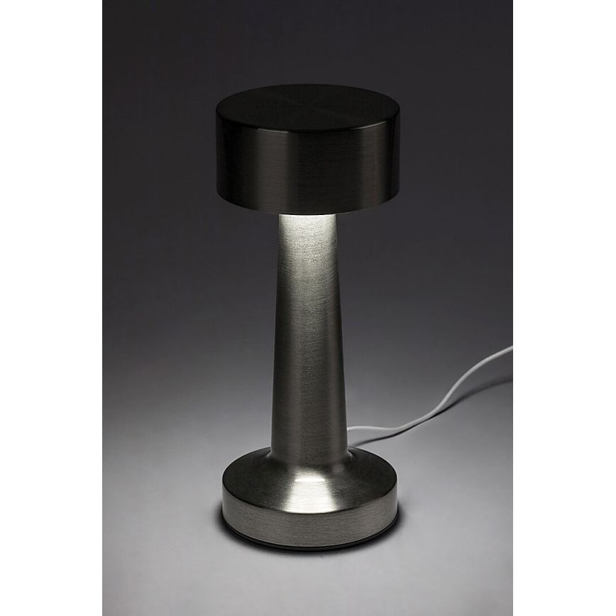 Rabalux - punjiva dodirna stona LED lampa LED/2,7W/5V 1200mAh 3000/4000/6000K mat hrom