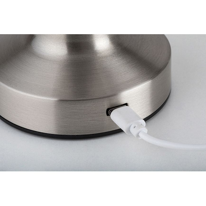 Rabalux - punjiva dodirna stona LED lampa LED/2,7W/5V 1200mAh 3000/4000/6000K mat hrom
