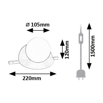 Rabalux - Stona lampa 1xG9/5W/230V