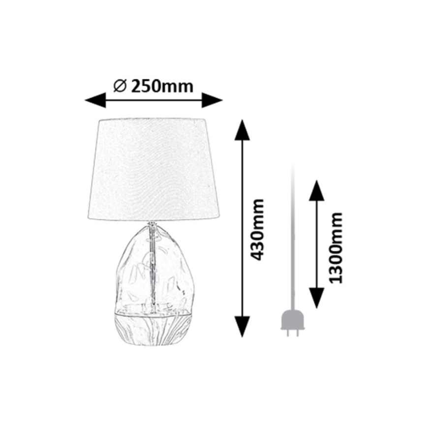 Rabalux - Stona lampa 1xE27/40W/230V bela