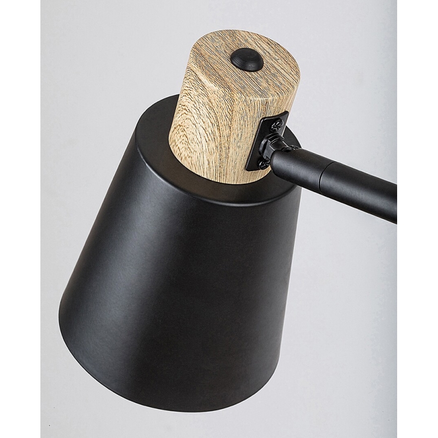 Rabalux - Podna lampa sa policom 1xE27/40W/230V crna