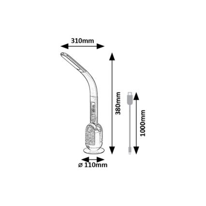 Rabalux - LED RGB prigušiva stona lampa LED/5W/230V crna