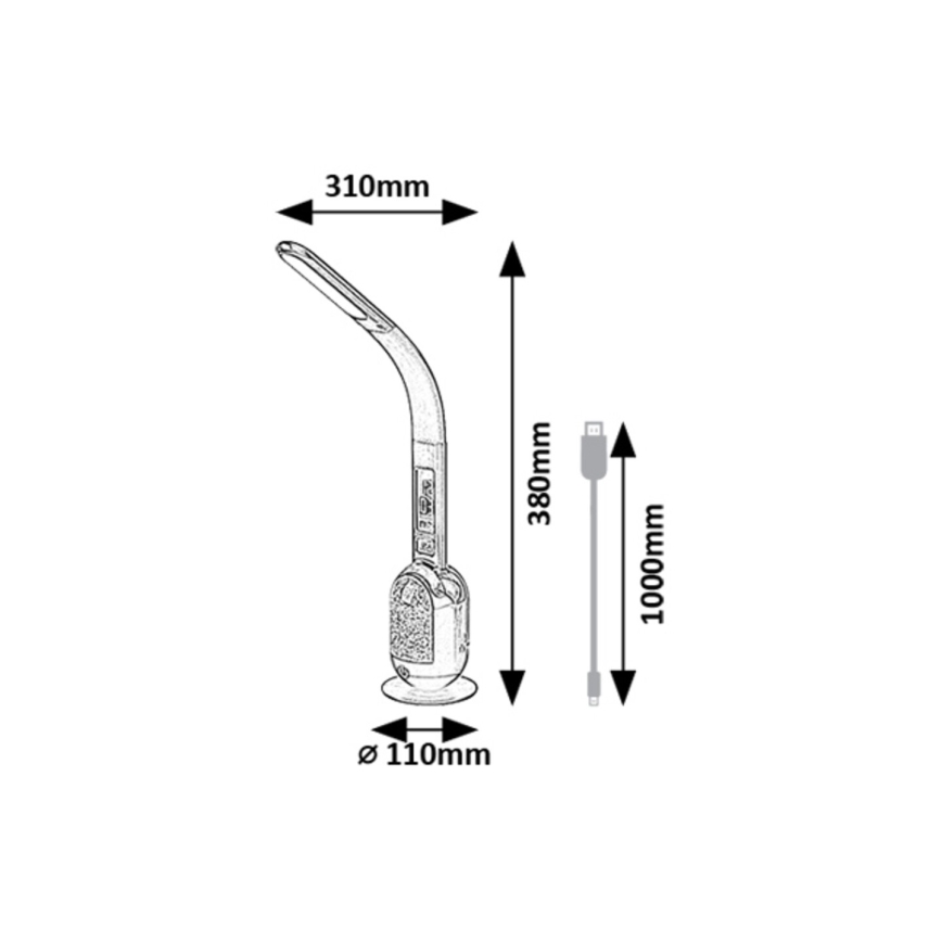Rabalux - LED RGB prigušiva stona lampa LED/5W/230V bela