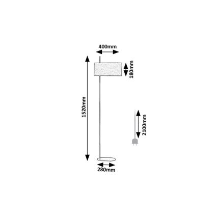 Rabalux - Stojeća lampa 1xE27/40W/230V